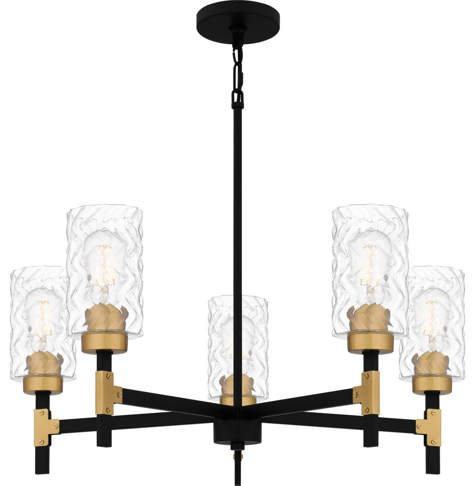 Quoizel CAY5028 Carly 5 Light 28"W Chandelier - Matte Black