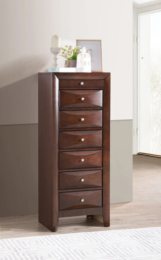 Product shown in a real room setting (lifestyle); full chest visible; no overlays.