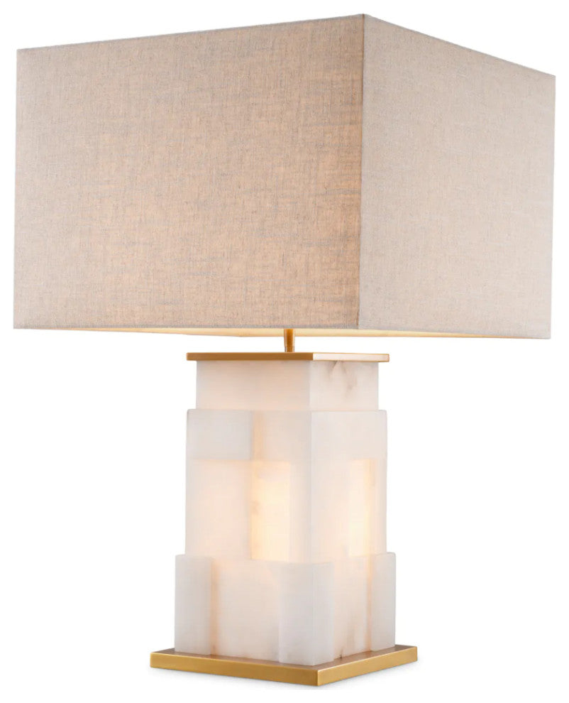 Alabaster Base Table Lamp, Eichholtz Fabiano