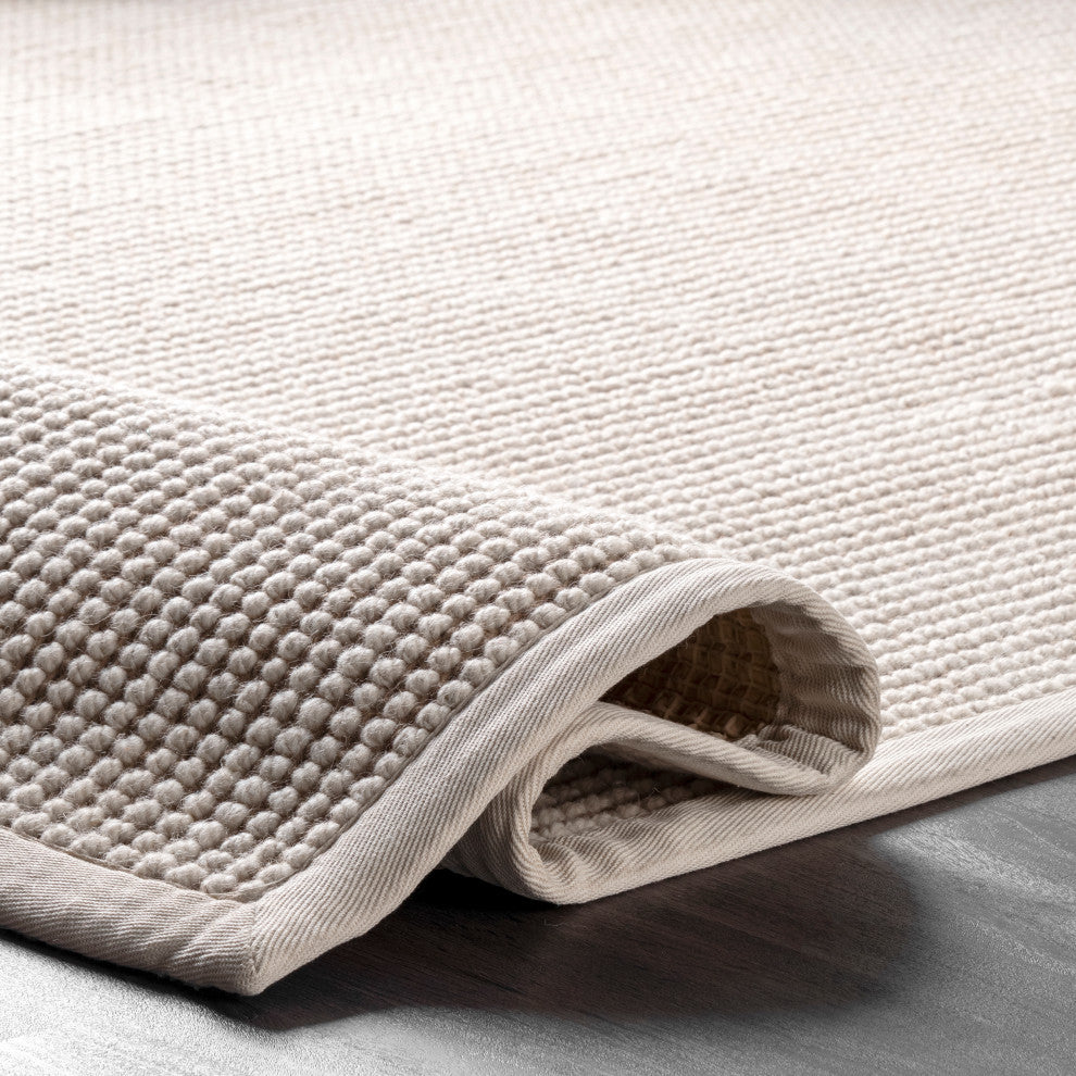 Patricia Jute and Wool Area Rug, Ivory 8'x10'