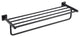 Ventus Bathroom Shelf with Towel Bar, Matte Black