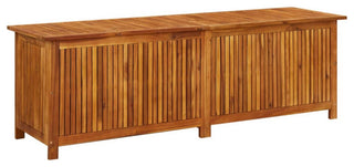 Vidaxl Garden Storage Box 68.8"x19.6"x22.8" Solid Acacia Wood