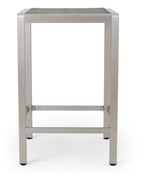 GDF Studio Capral Outdoor Gray Alumnimum Bar Table