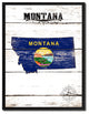 Montana State Flag Canvas, 22"x29"