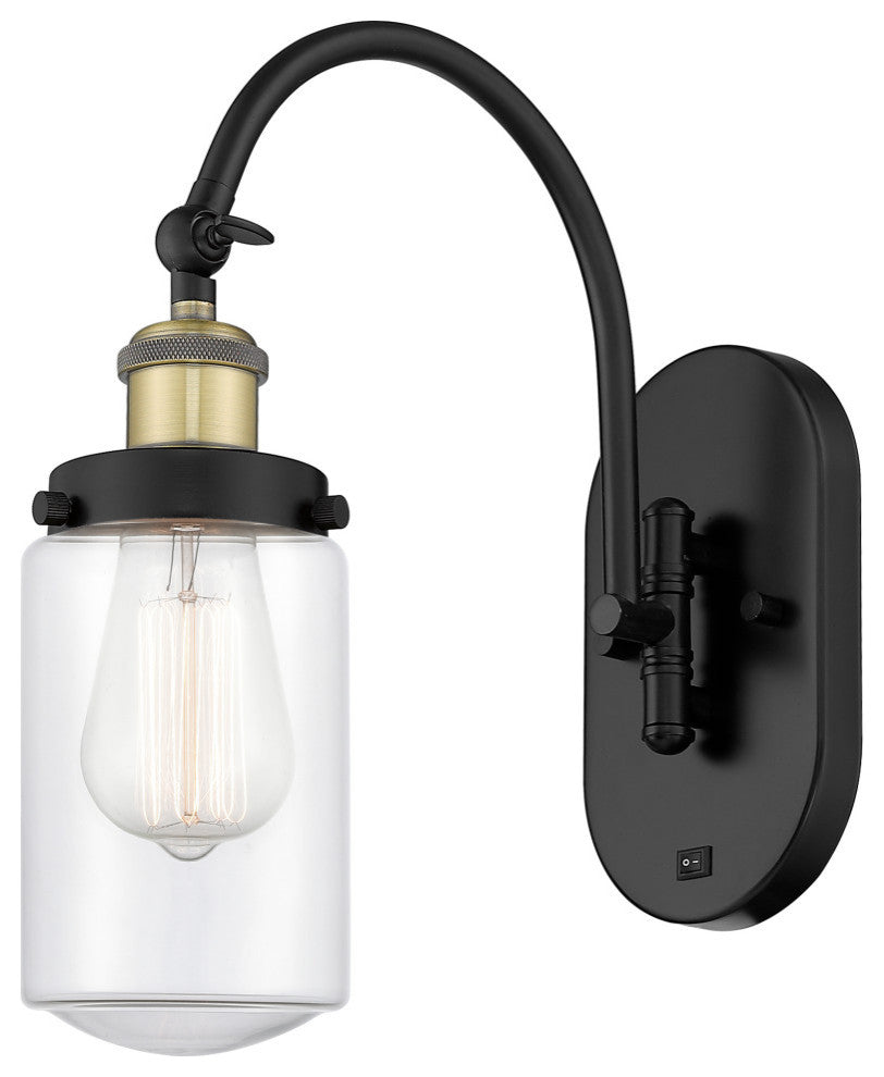 Innovations 918-1W-BAB-G312 Dover 1 Light 4.5" Sconce, Black Antique Brass