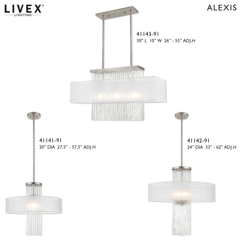 Livex Lighting Brushed Nickel 1-Light Ceiling Mount