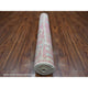 Red Hand Knotted Afghan Angora Oushak Wool Wide Runner Oriental Rug 4'0"x11'10"