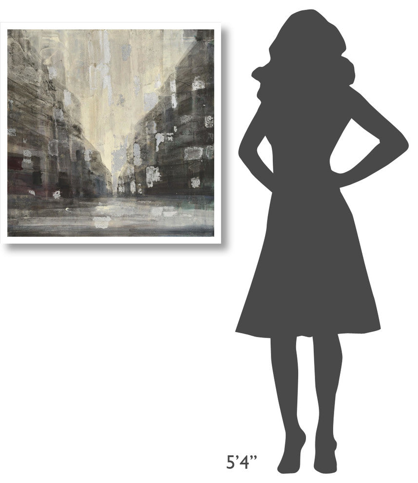"Silver City" Digital Paper Print by Albena Hristova, 32"x32"