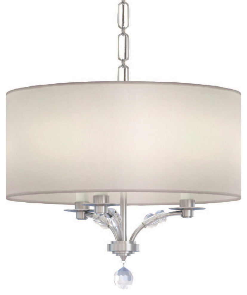 Crystorama Lighting Group 8005 Mirage 3 Light 18"W Pendant - Polished Nickel