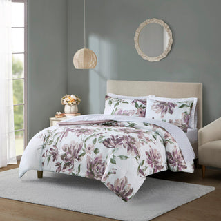 Madison Park Essentials Alice Floral Comforter Set With Bed Sheets, Mauve