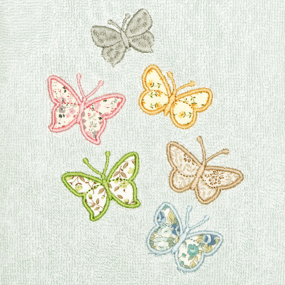 Linum Home Textiles 100% Turkish Cotton MARIPOSA 4PC Embellished Towel Set