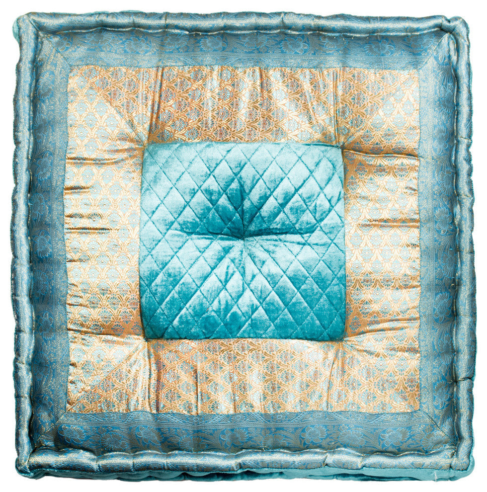Sumatra 24"x24", Turquoise