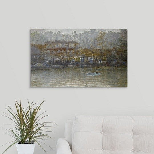 "Lifeline of Kerala" Wrapped Canvas Art Print, 30"x18"x1.5"