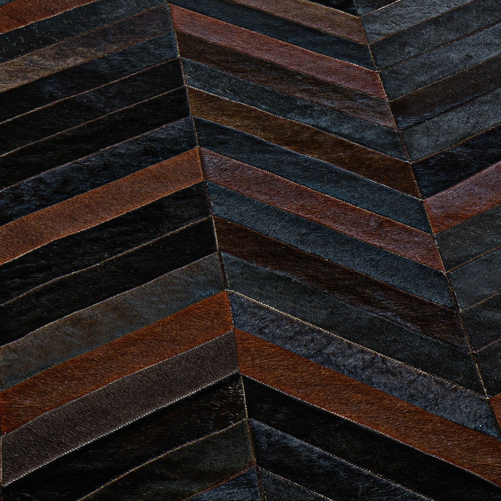 Cowhide Patchwork Rug, Apollo, Cassiterite, 6'x9'