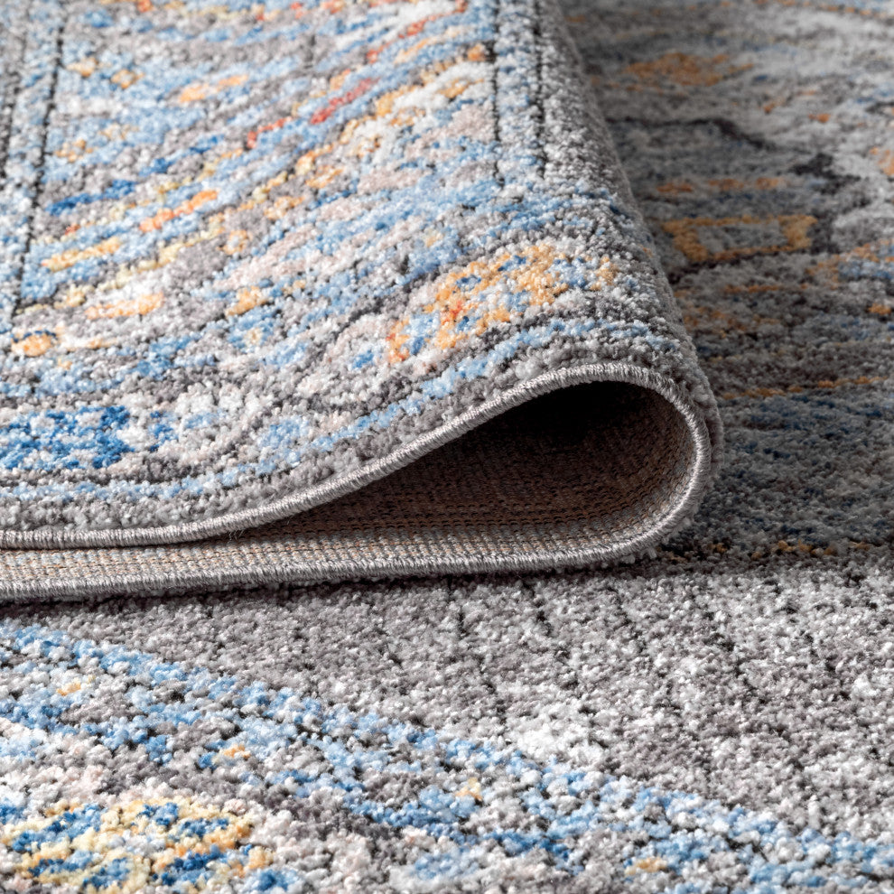 Izmit Geometric Vintage Medallion Area Rug, 4 X 6