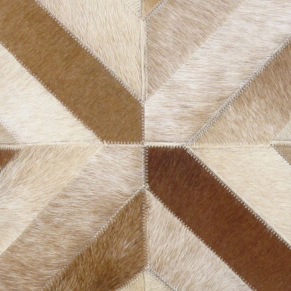 Safari Cowhide Light Brown/Ivory Decorative Pillow