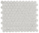 Huelva 12.68x11.02, White Glass Penny Mosaic Floor/Wall Tile, Sample