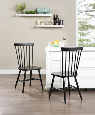 Eagle Ridge Dining Chair, Black Finish, Set of 2