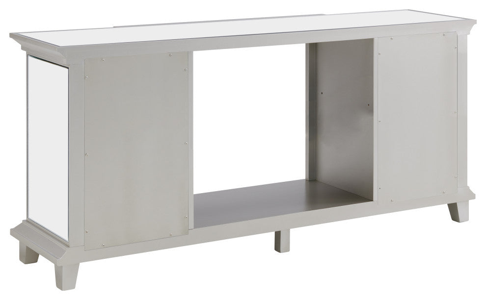 Edensor Mirrored Electric Fireplace Media Console