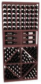 CellarVue Pine Showcase Wine Rack Combo, Walnut Stain