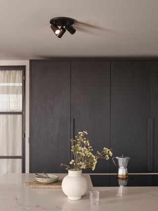 Astro Ascoli Triple Round, Dimmable Indoor Spotlight (Matt Black)