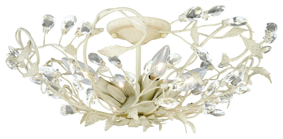 Jardin 19-in Semi Flush Ceiling Light French Cream