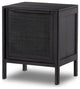 Sydney Left Nightstand Black Wash, Black Cane
