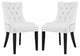 White Regent Dining Side Chair Vinyl Set of 2