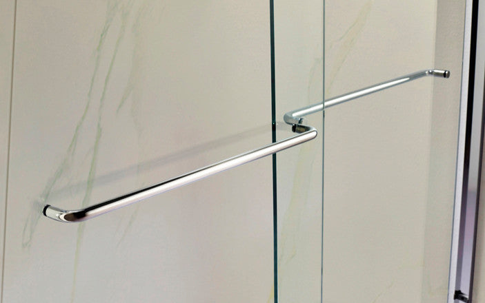 76"Hx60"W Framed Sliding Shower Door, Chrome