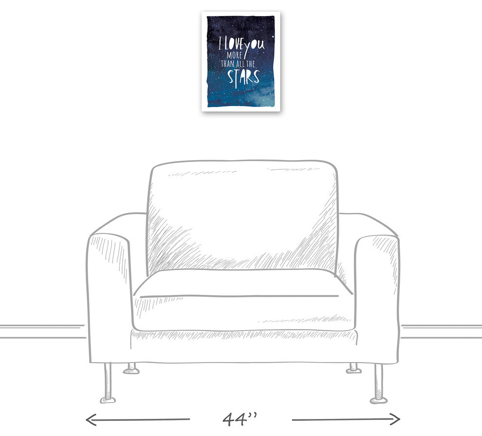 I Love You More Than All The Stars 11x14 Canvas Wall Art