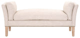 Warner Bench Bisque French Linen, Natural Gray Ash