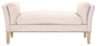 Warner Bench Bisque French Linen, Natural Gray Ash
