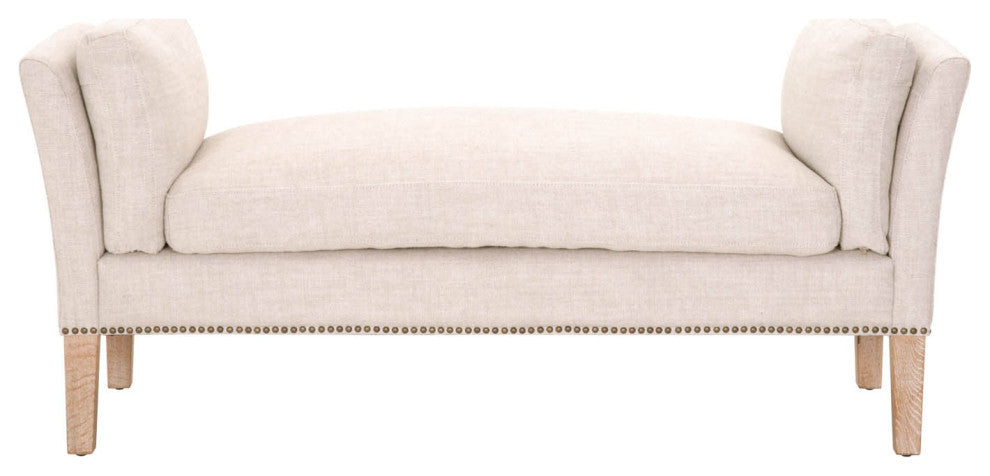 Warner Bench Bisque French Linen, Natural Gray Ash