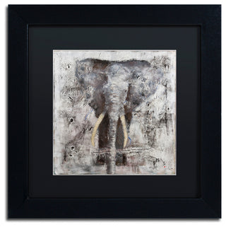 Joarez 'Wild Life' Framed Art, Black Frame, 11"x11", Black Matte