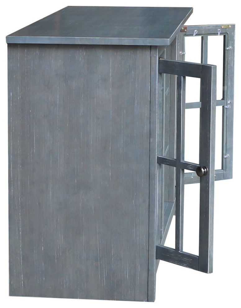 Entertainment / TV Stand - With 2 Doors - 48", Heather Grey-Antique Washed