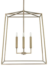 Capital Lighting 537643 Thea 4 Light 22"W Taper Candle Chandelier - Aged Brass
