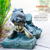Girl Reading Book Statue