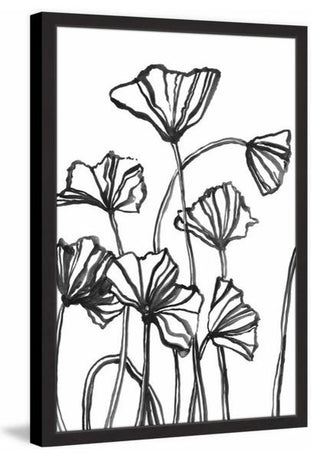 "Withering Flowers" Framed Painting Print, 12"x18"