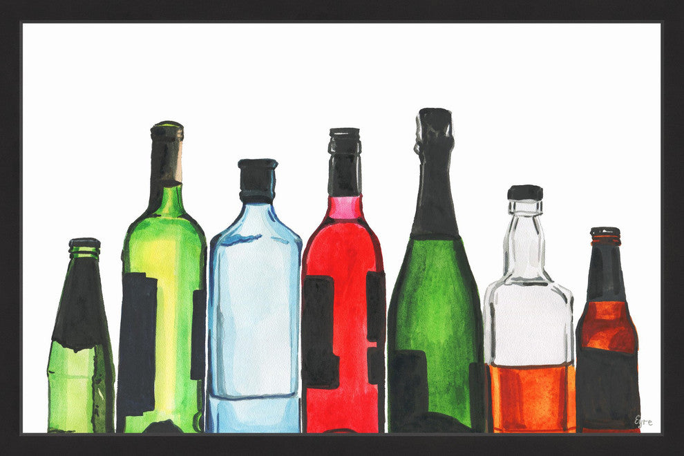 "Open Bar" Framed Painting Print, 18"x12"