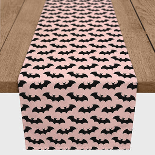 Bats On Pink Pattern 16x90 Table Runner
