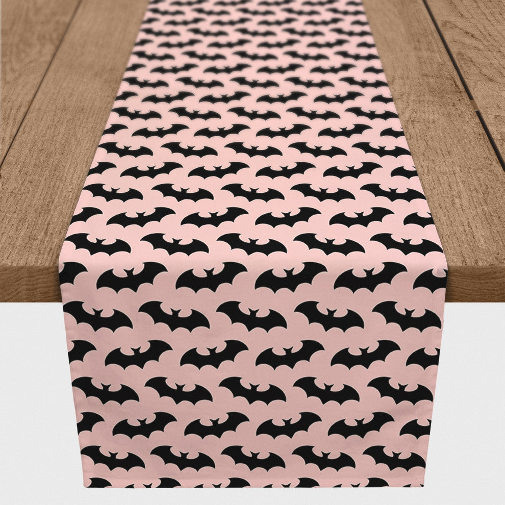 Bats On Pink Pattern 16x90 Table Runner