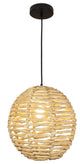 Tropical Natural Tule 1-Light Cream Globe Pendant