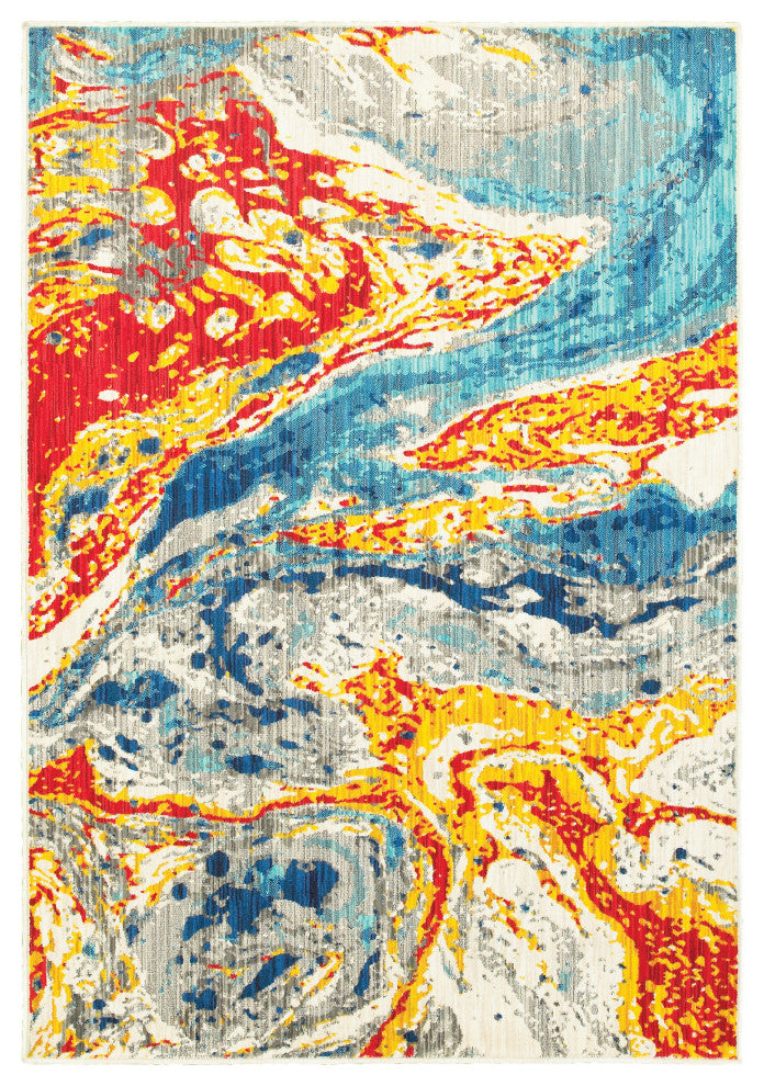 Oriental Weavers Joli Stone/ Multi Abstract Indoor Area Rug 9'10"X12'10"