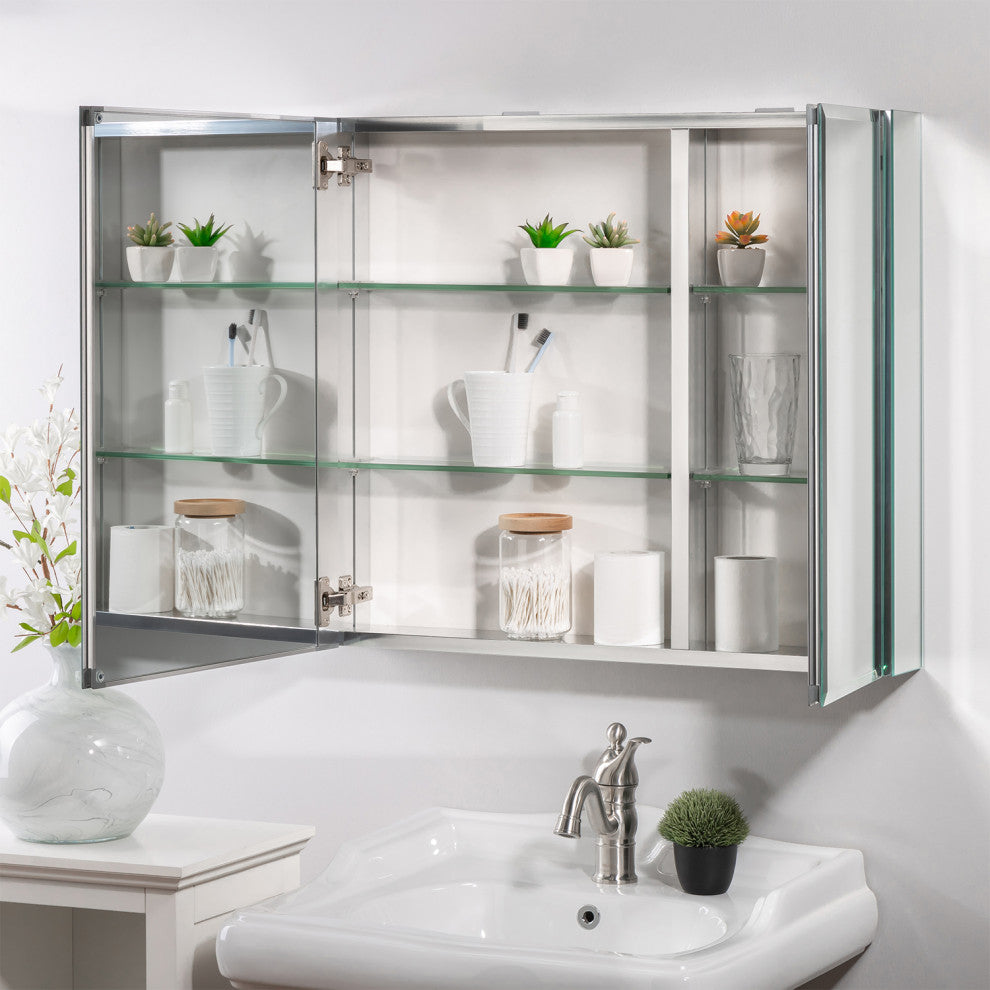 30-inX 26-inLED Mirrored Medicine Cabinet