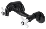 Kingston Brass KS612MB Two-Handle Wall Mount Bar Faucet, Matte Black