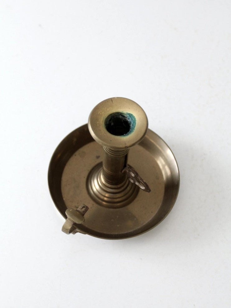 Consigned, Antique Brass Chamberstick