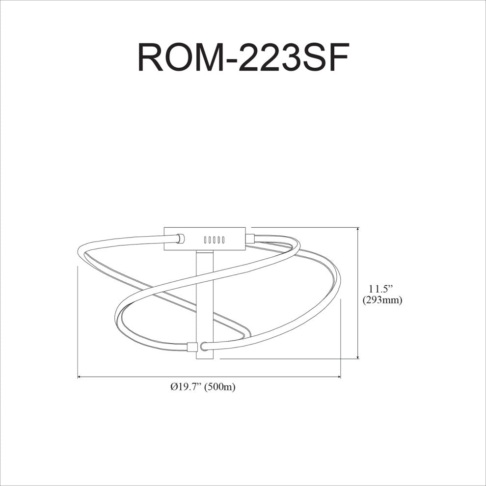 Matte Black Contemporary Semi-Flush Mount With White Silicone
