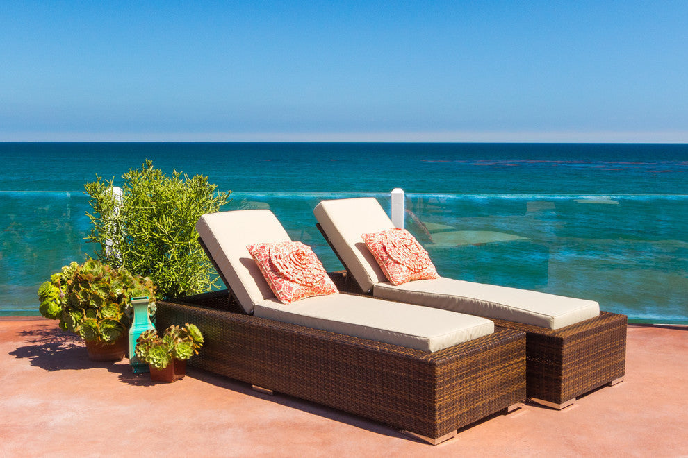 Ohana 9-Piece Black Combination Set, Sunbrella Jockey Red, Mixed Brown