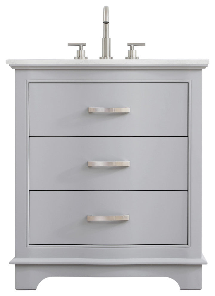 Home Living Knox 30" Single Bathroom Vanity, Grey