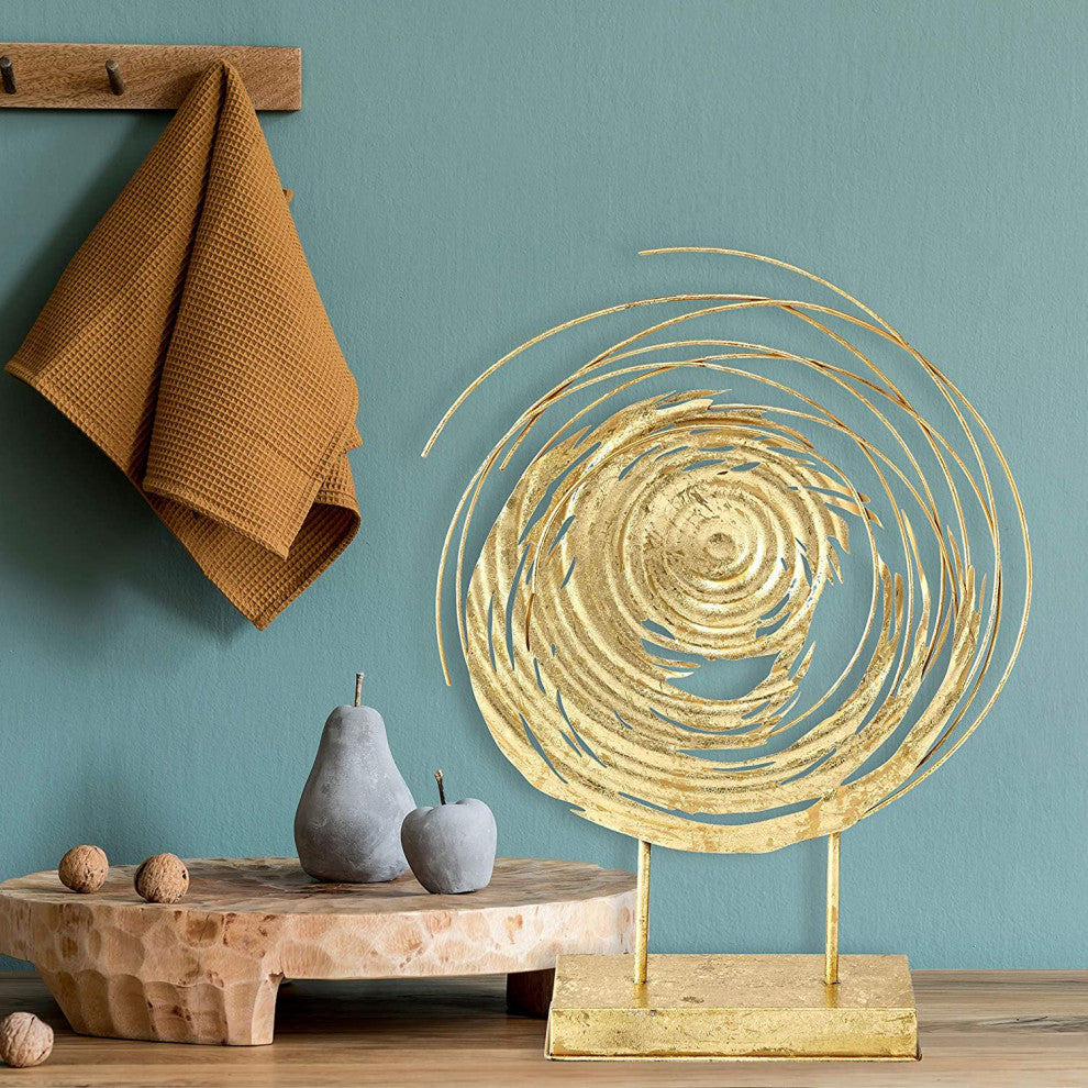Modernist Gold Metal Abstract Constellation Sculpture